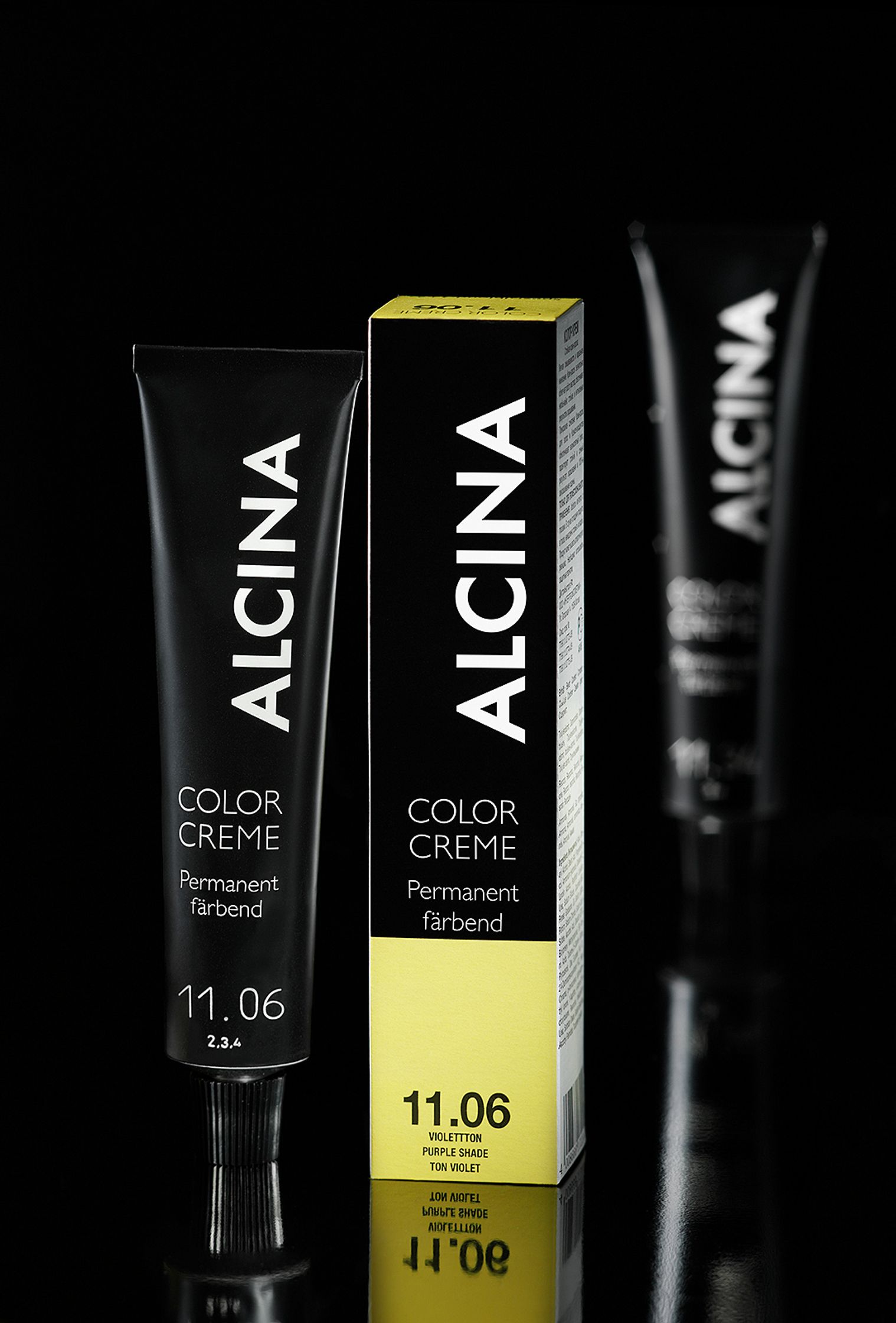 acina color cream on a black background Post Production