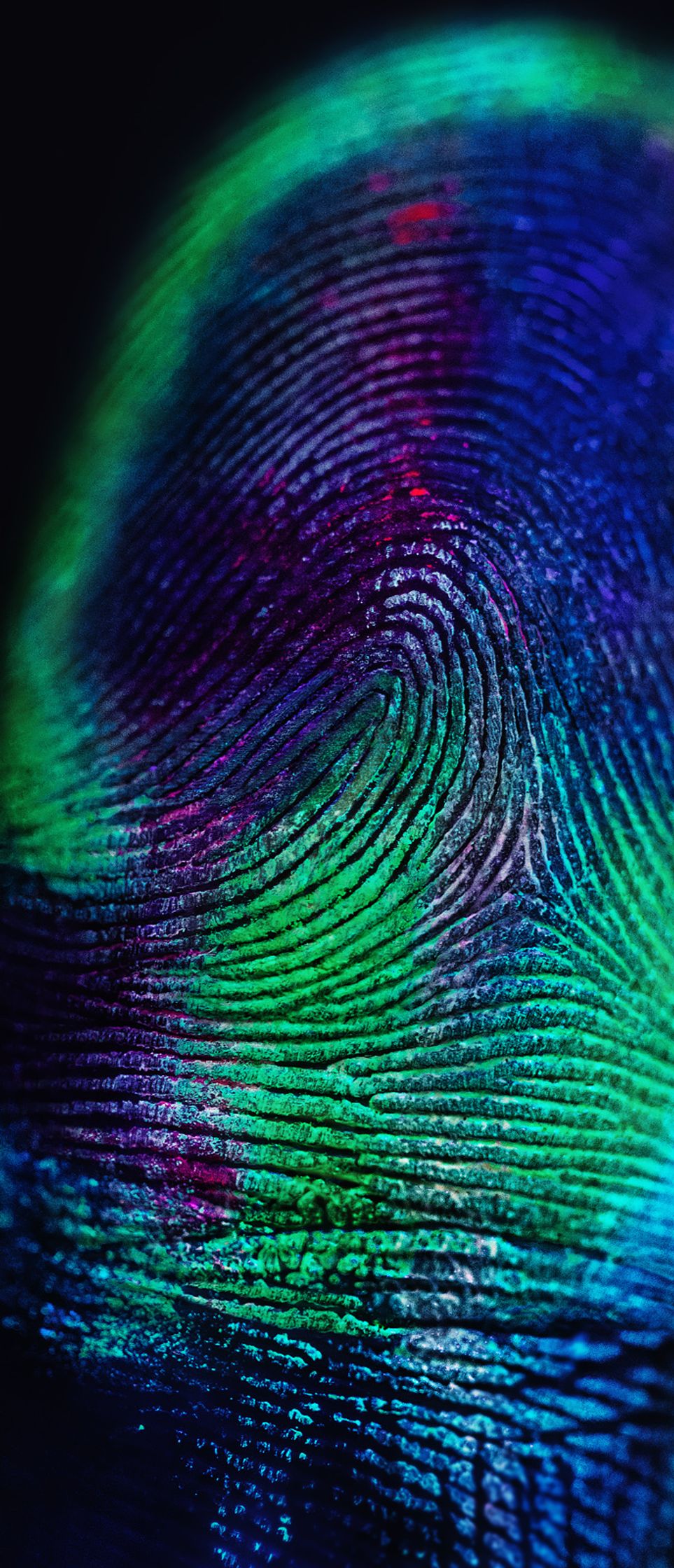 an image of a fingerprint on a black background post production